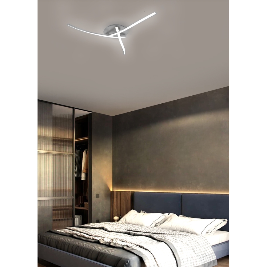 Brilagi - Iluminação de teto LED STRIPES LED/24W/230V prateado