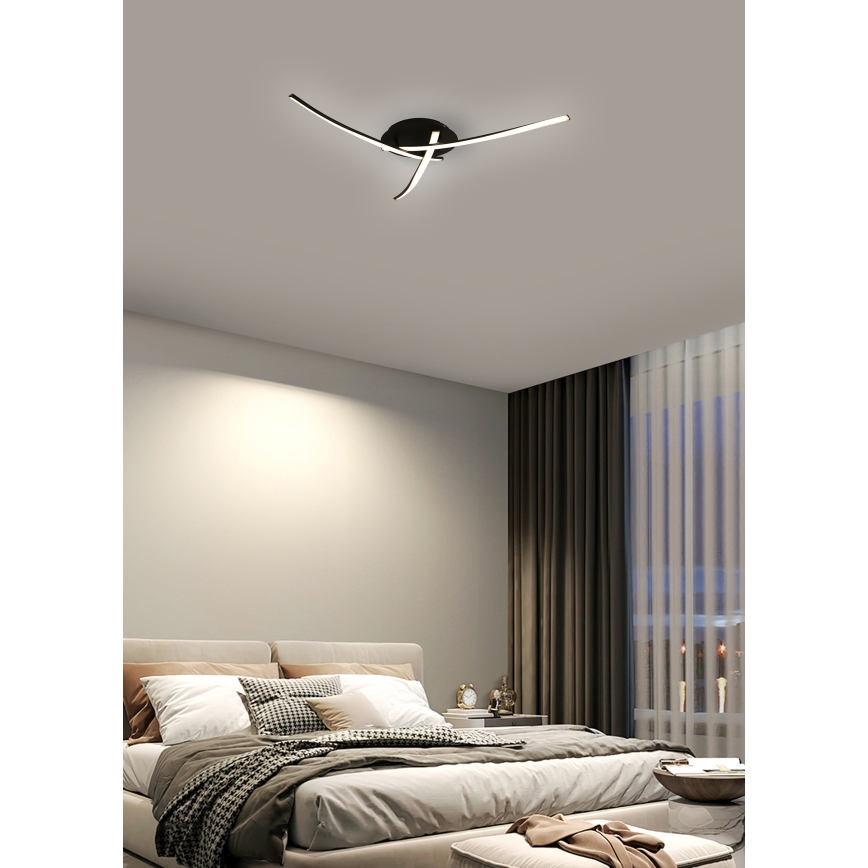Brilagi - Iluminação de teto LED STRIPES LED/24W/230V preto