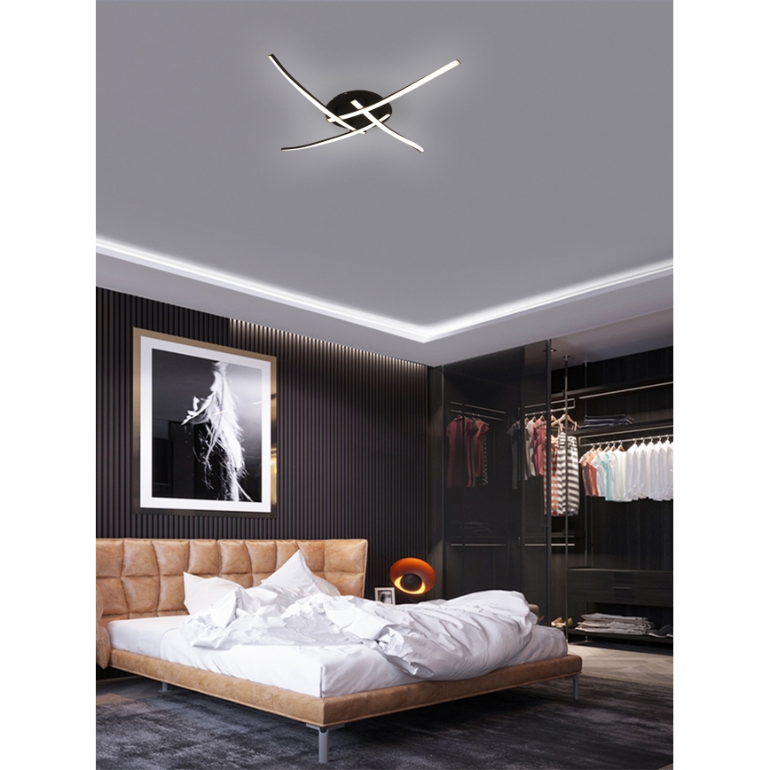 Brilagi - Iluminação de teto LED STRIPES LED/32W/230V preto