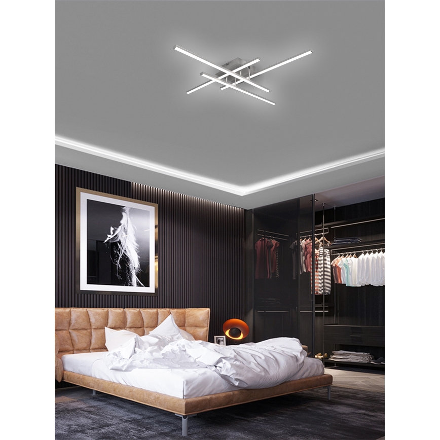 Brilagi - Iluminação de teto LED STRIPES LED/37W/230V prateado