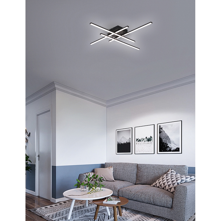 Brilagi - Iluminação de teto LED STRIPES LED/37W/230V preto
