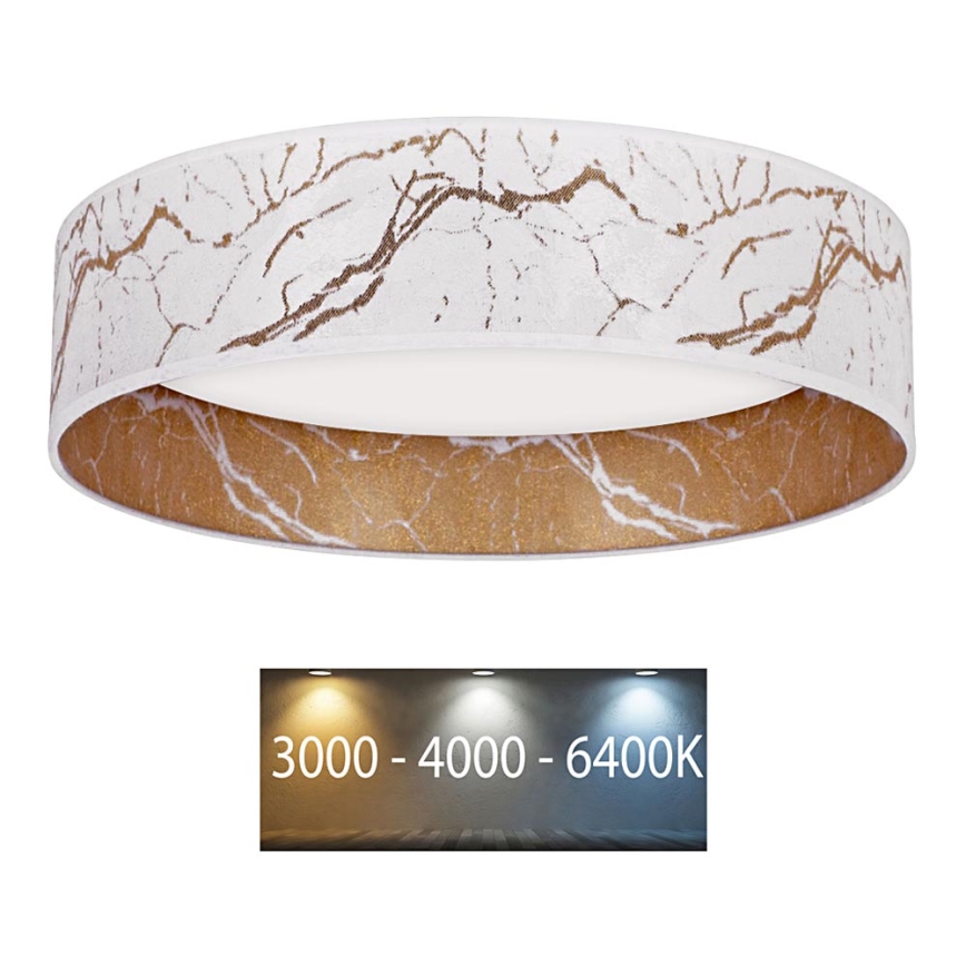 Brilagi - Iluminação de teto LED VELVET LED/12W/230V d. 30 cm 3000K/4000K/6400K branco/dourado