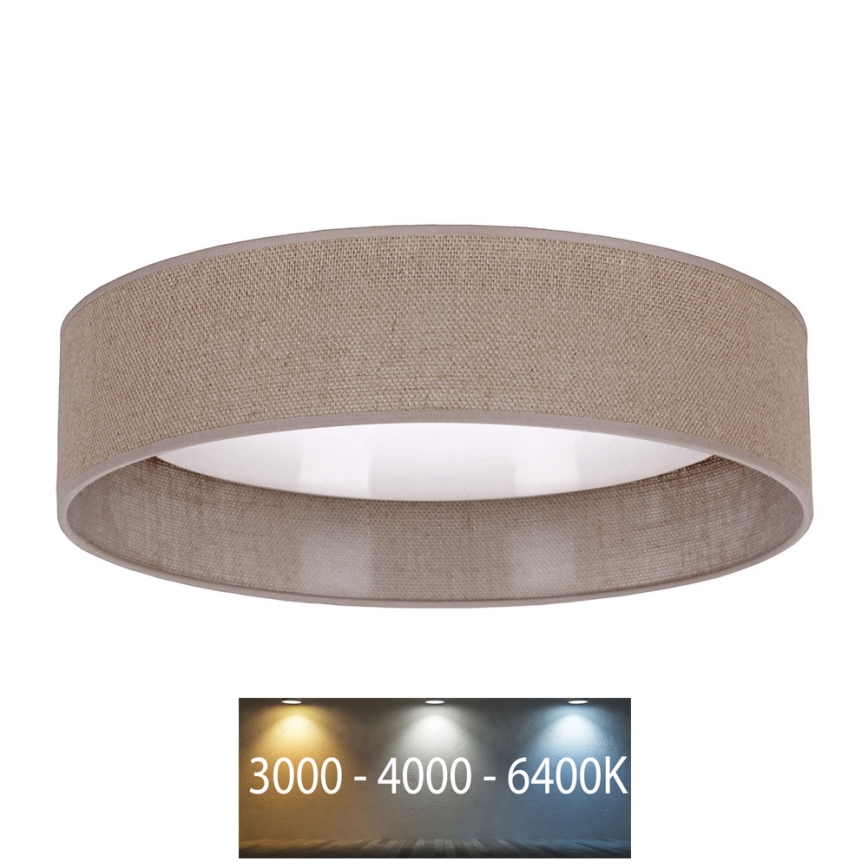 Brilagi - Iluminação de teto LED VELVET LED/12W/230V d. 30 cm 3000K/4000K/6400K castanho