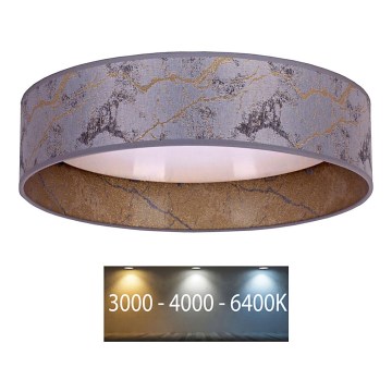 Brilagi - Iluminação de teto LED VELVET LED/12W/230V d. 30 cm 3000K/4000K/6400K cinzento/dourado