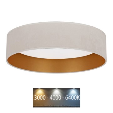 Brilagi - Iluminação de teto LED VELVET LED/12W/230V d. 30 cm 3000K/4000K/6400K cremoso/dourado