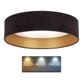 Brilagi - Iluminação de teto LED VELVET LED/12W/230V d. 30 cm 3000K/4000K/6400K preto/dourado