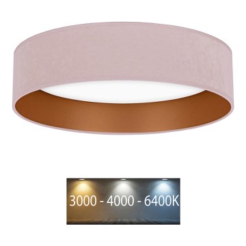 Brilagi - Iluminação de teto LED VELVET LED/12W/230V d. 30 cm 3000K/4000K/6400K rosa/dourado