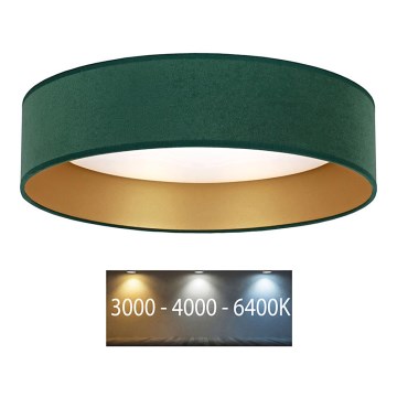 Brilagi - Iluminação de teto LED VELVET LED/12W/230V d. 30 cm 3000K/4000K/6400K verde/dourado