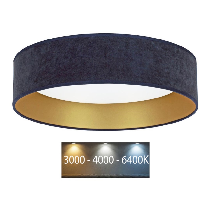 Brilagi - Iluminação de teto LED VELVET LED/24W/230V d. 40 cm 3000/4000/6400K azul/dourada
