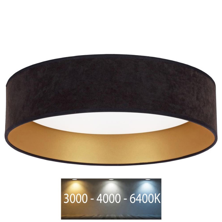 Brilagi - Iluminação de teto LED VELVET LED/24W/230V d. 40 cm 3000/4000/6400K preta/dourada