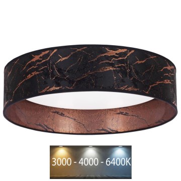 Brilagi - Iluminação de teto LED VELVET LED/24W/230V d. 40 cm 3000/4000/6400K preto/cobre