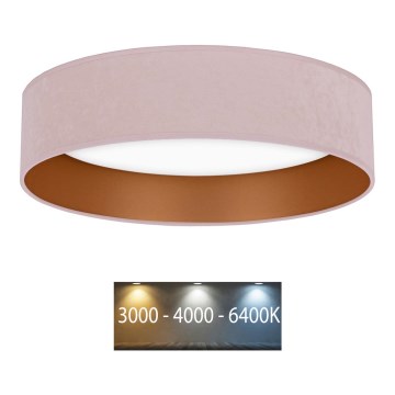 Brilagi - Iluminação de teto LED VELVET LED/24W/230V d. 40 cm 3000/4000/6400K rosa/dourada