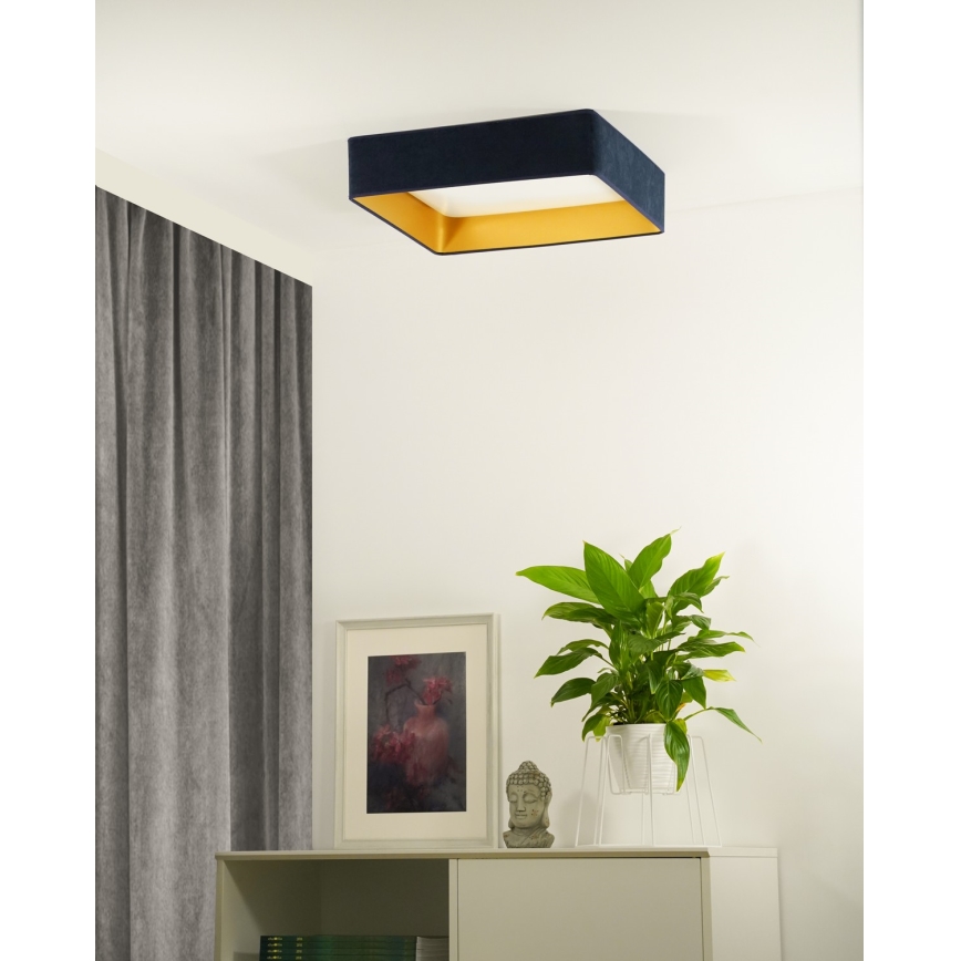 Brilagi - Iluminação de teto LED VELVET SQUARE LED/24W/230V azul escuro