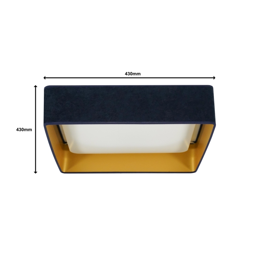 Brilagi - Iluminação de teto LED VELVET SQUARE LED/24W/230V azul escuro