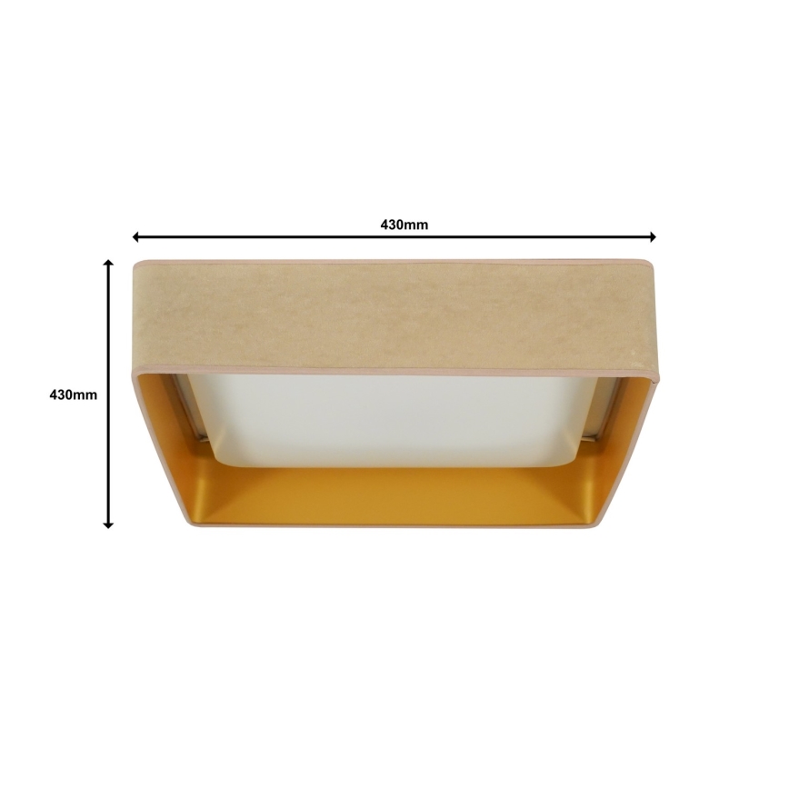 Brilagi - Iluminação de teto LED VELVET SQUARE LED/24W/230V bege