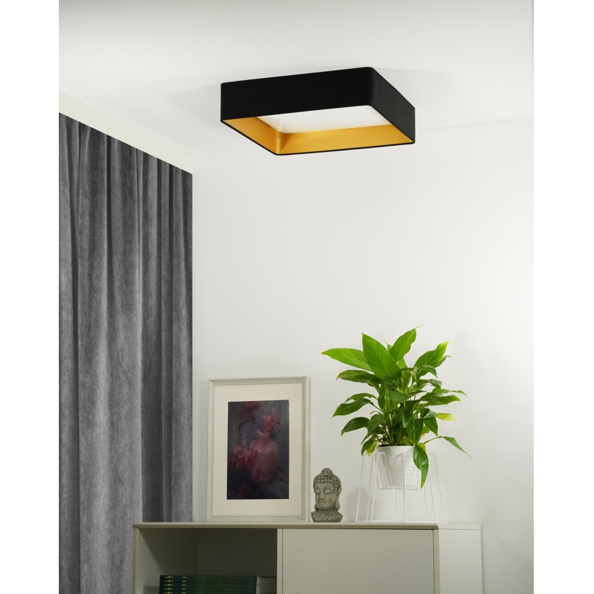 Brilagi - Iluminação de teto LED VELVET SQUARE LED/24W/230V preto
