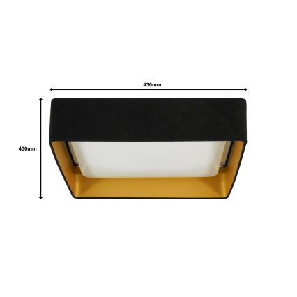 Brilagi - Iluminação de teto LED VELVET SQUARE LED/24W/230V preto