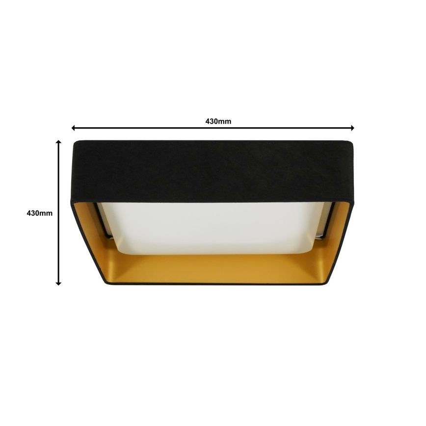 Brilagi - Iluminação de teto LED VELVET SQUARE LED/24W/230V preto