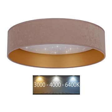 Brilagi - Iluminação de teto LED VELVET STAR LED/24W/230V d. 40 cm 3000K/4000K/6400K bege/dourado