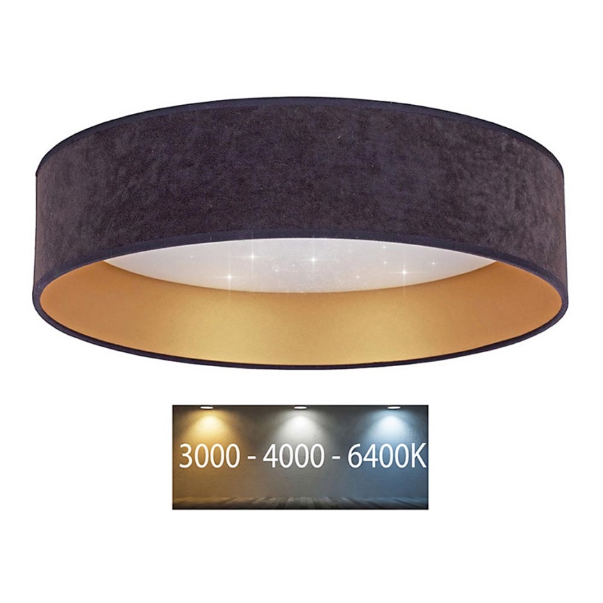 Brilagi - Iluminação de teto LED VELVET STAR LED/24W/230V d. 40 cm 3000K/4000K/6400K cinzento/dourado