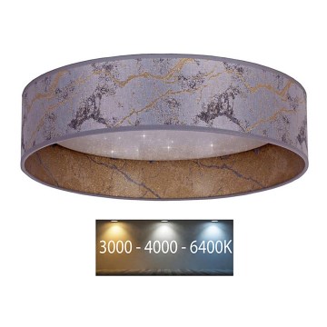 Brilagi - Iluminação de teto LED VELVET STAR LED/24W/230V d. 40 cm 3000K/4000K/6400K cinzento/dourado