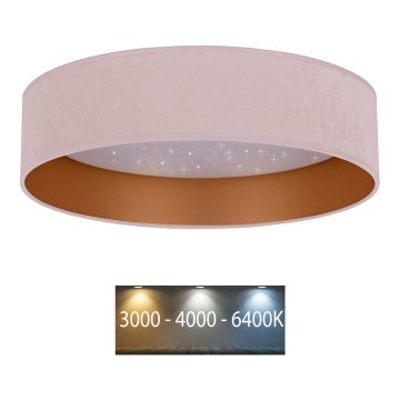 Brilagi - Iluminação de teto LED VELVET STAR LED/24W/230V d. 40 cm 3000K/4000K/6400K rosa/dourado
