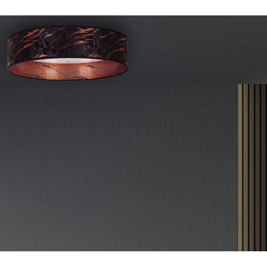 Brilagi - Iluminação de teto LED VELVET STAR LED/24W/230V d. 40 cm 3000K/4000K/6400K preto/cobre