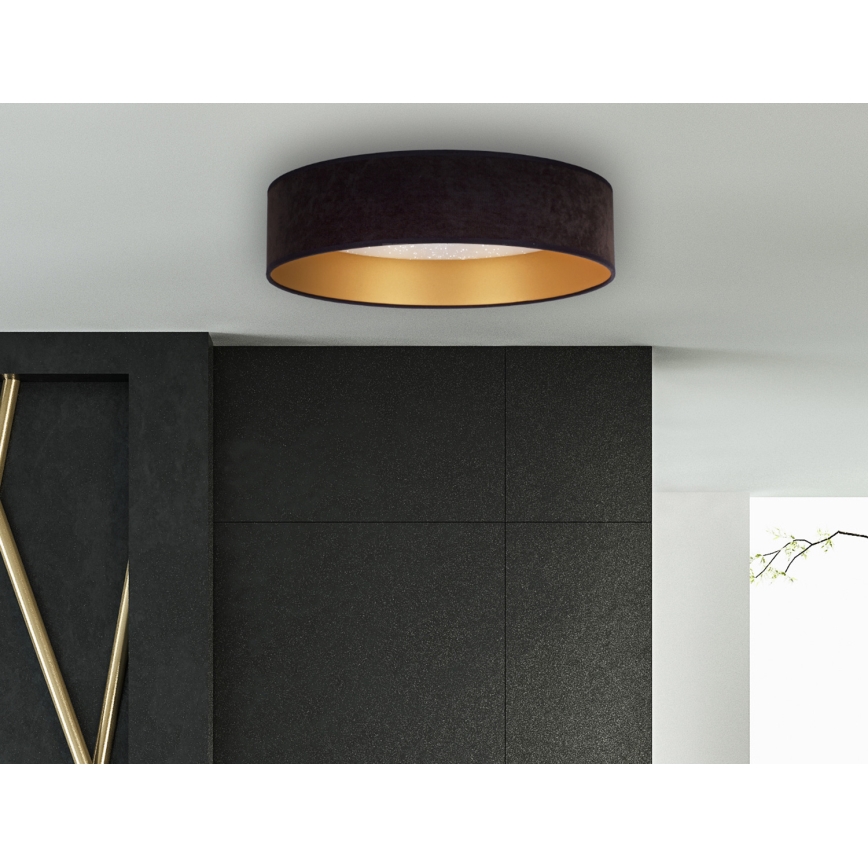Brilagi - Iluminação de teto LED VELVET STAR LED/24W/230V d. 40 cm 3000K/4000K/6400K preto/dourado