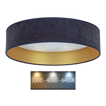 Brilagi - Iluminação de teto LED VELVET STAR LED/36W/230V d. 55 cm 3000K/4000K/6400K azul/dourado