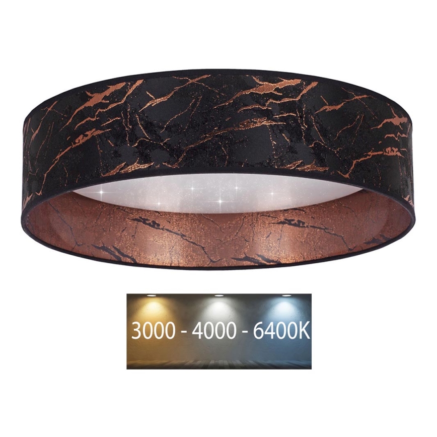 Brilagi - Iluminação de teto LED VELVET STAR LED/36W/230V d. 55 cm 3000K/4000K/6400K preto/cobre