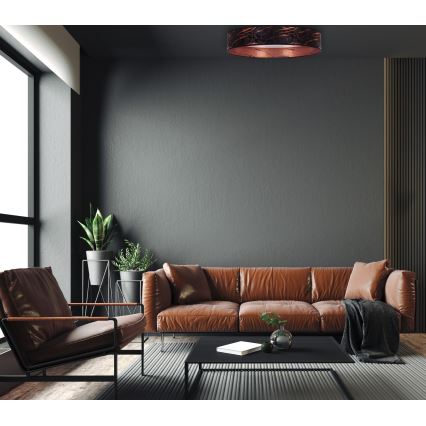 Brilagi - Iluminação de teto LED VELVET STAR LED/36W/230V d. 55 cm 3000K/4000K/6400K preto/cobre