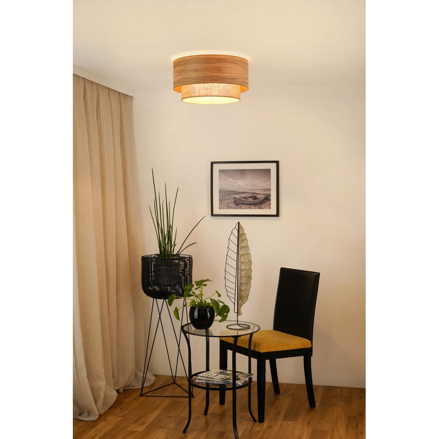 Brilagi - Iluminação de teto MONTANA BOHO 1xE27/15W/230V diâmetro 45 cm castanho