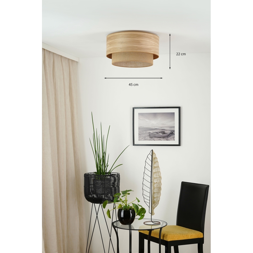Brilagi - Iluminação de teto MONTANA BOHO 1xE27/15W/230V diâmetro 45 cm castanho