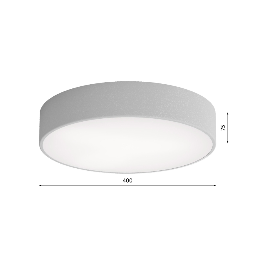 Brilagi - Iluminação de teto para casa de banho CLARE 3xE27/24W/230V diâmetro 40 cm IP54 cinzento