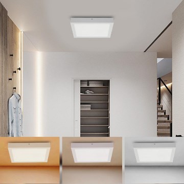 Brilagi - Iluminação de teto para casa de banho LED FRAME LED/24W/230V 30x30 cm 3000/4000/6000K IP44 branco