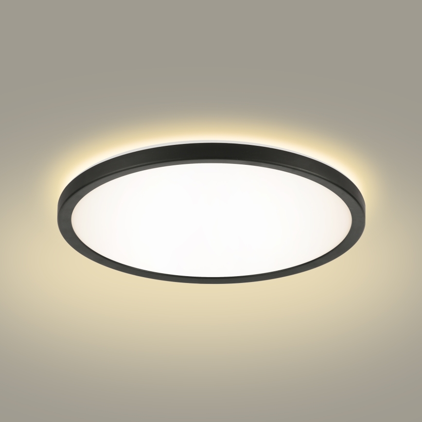 Brilagi - Iluminação de teto para casa de banho LED ULTRA SLIM LED/18W/230V diâmetro 30 cm preto IP54