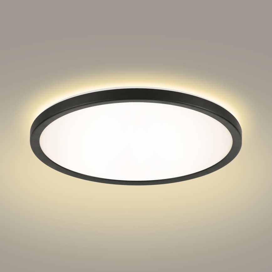 Brilagi - Iluminação de teto para casa de banho LED ULTRA SLIM LED/24W/230V diâmetro 42 cm preto IP54