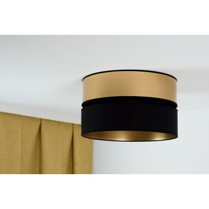 Brilagi - Iluminação de teto ROYAL 1xE27/15W/230V diâmetro 40 cm preto/dourado