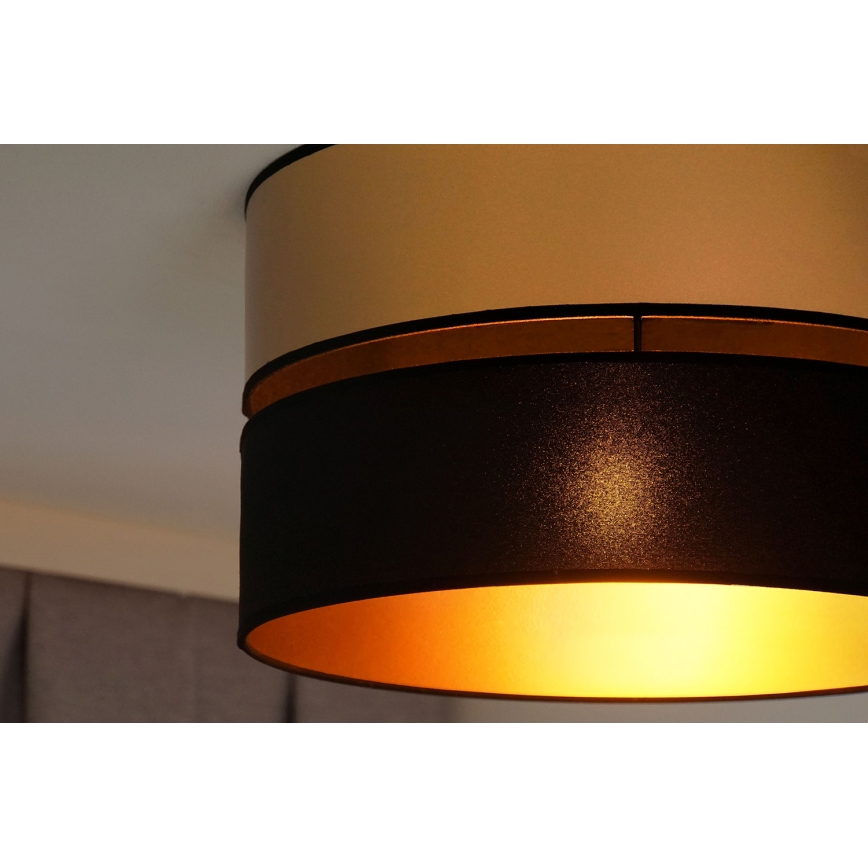 Brilagi - Iluminação de teto ROYAL 1xE27/15W/230V diâmetro 40 cm preto/dourado