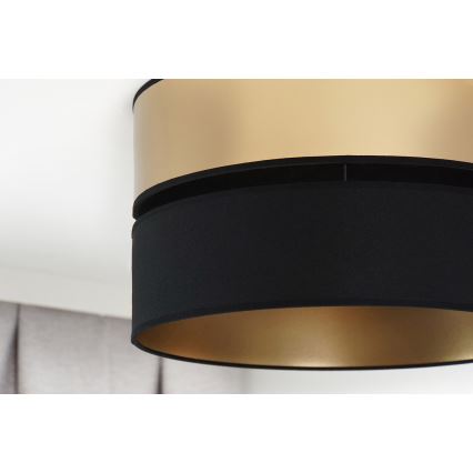 Brilagi - Iluminação de teto ROYAL 1xE27/15W/230V diâmetro 40 cm preto/dourado