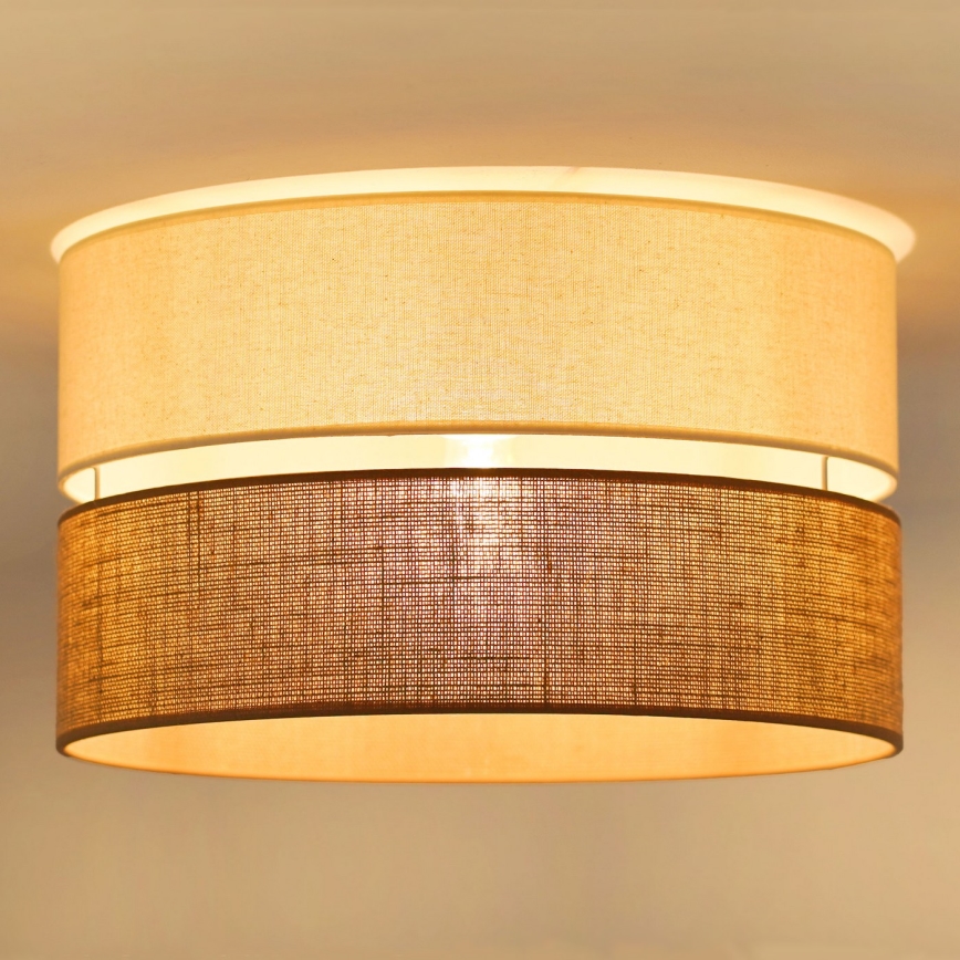 Brilagi - Iluminação de teto ROYAL YUTE 1xE27/15W/230V diâmetro 40 cm bege/creme