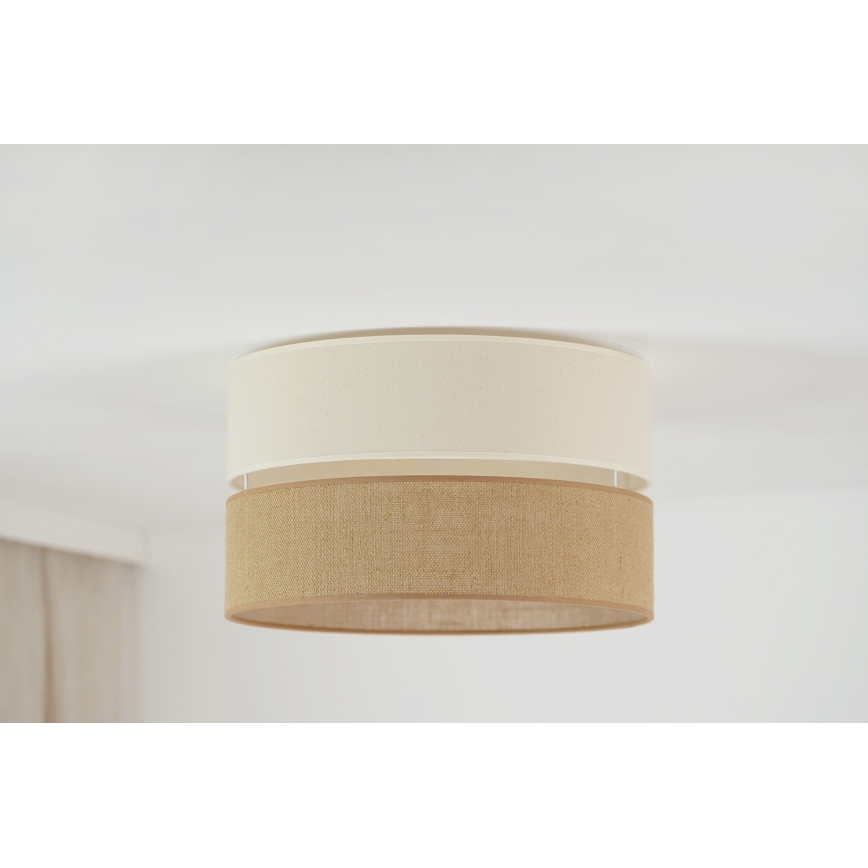 Brilagi - Iluminação de teto ROYAL YUTE 1xE27/15W/230V diâmetro 40 cm bege/creme