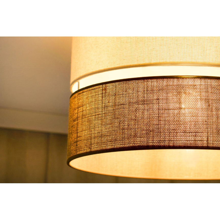 Brilagi - Iluminação de teto ROYAL YUTE 1xE27/15W/230V diâmetro 40 cm bege/creme