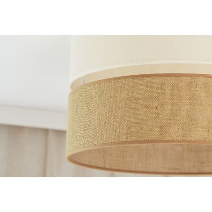 Brilagi - Iluminação de teto ROYAL YUTE 1xE27/15W/230V diâmetro 40 cm bege/creme