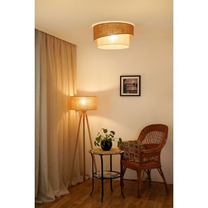 Brilagi - Iluminação de teto SHINE 1xE27/15W/230V diâmetro 50 cm bege/creme
