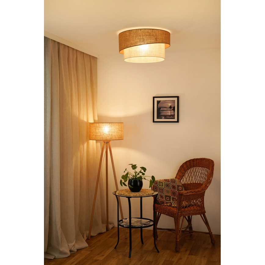 Brilagi - Iluminação de teto SHINE 1xE27/15W/230V diâmetro 50 cm bege/creme
