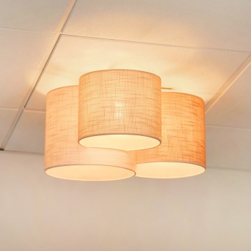 Brilagi - Iluminação de teto SNAKE 3xE27/15W/230V cinzento/creme
