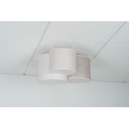 Brilagi - Iluminação de teto SNAKE 3xE27/15W/230V cinzento/creme