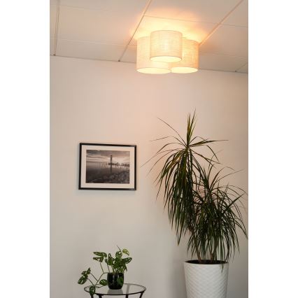 Brilagi - Iluminação de teto SNAKE 3xE27/15W/230V cinzento/creme