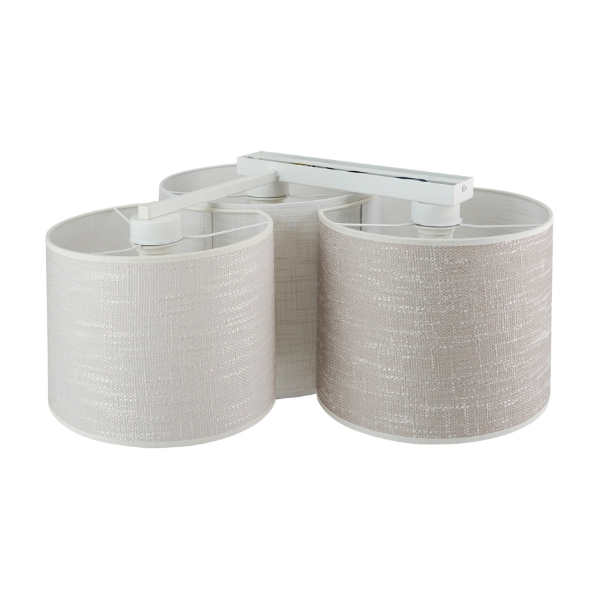 Brilagi - Iluminação de teto SNAKE 3xE27/15W/230V cinzento/creme